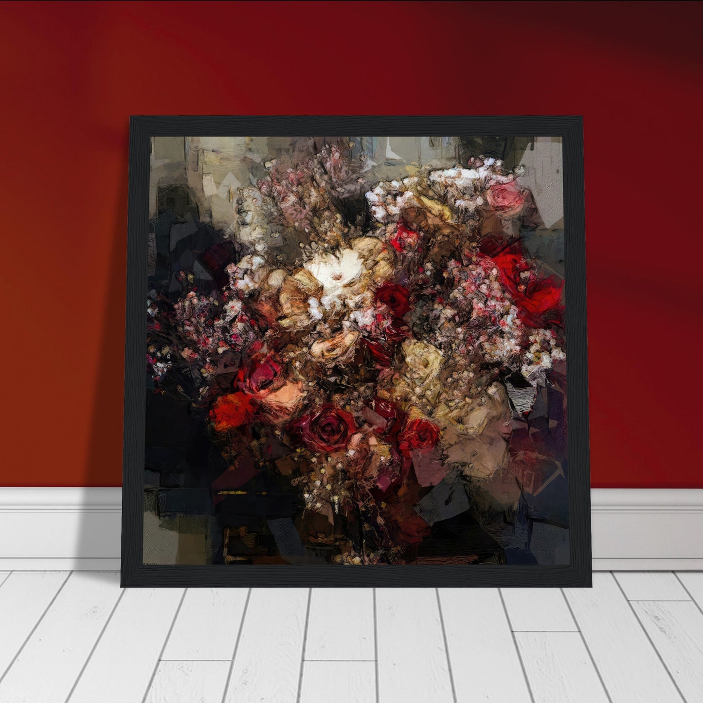 Flowers study 14, Museum-Quality Matte Paper Wooden Framed Poster