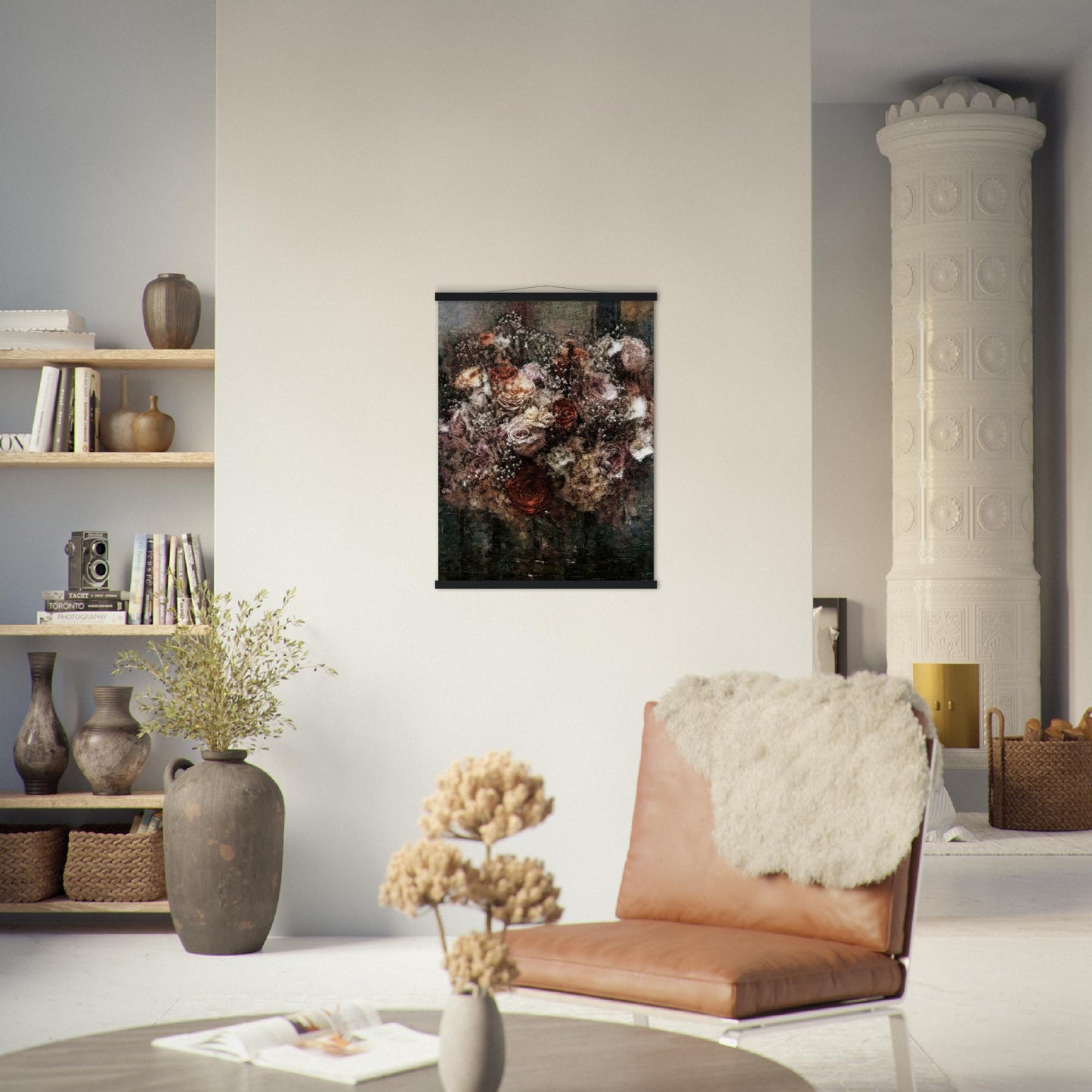 Flowers study 26, Museum-Quality Matte Paper Poster with Hanger