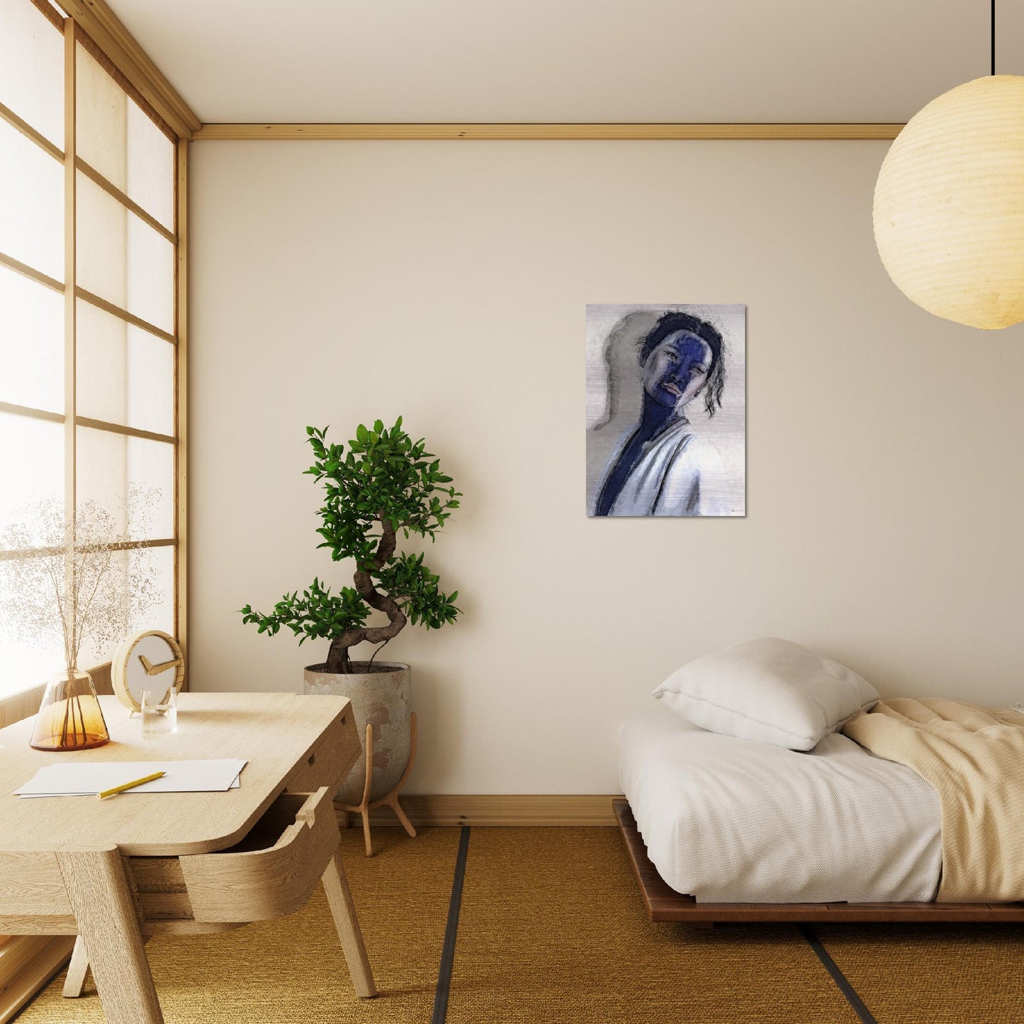 Kiyo, Brushed Aluminum Print