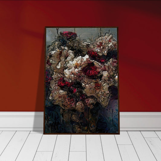 Flowers study 23, Museum-Quality Matte Paper Wooden Framed Poster