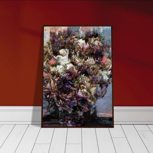 Flowers study 28, Museum-Quality Matte Paper Wooden Framed Poster