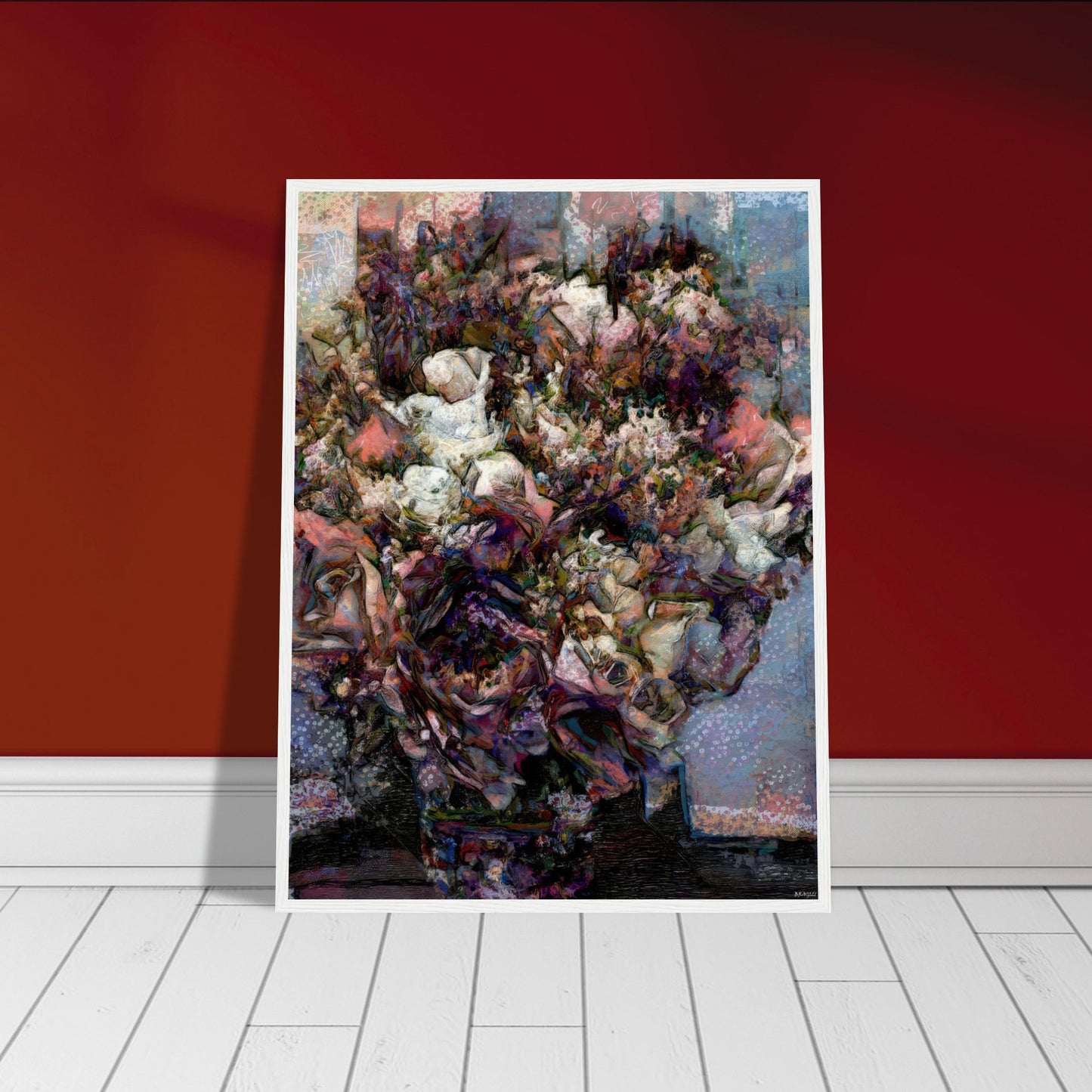 Flowers study 28, Museum-Quality Matte Paper Wooden Framed Poster