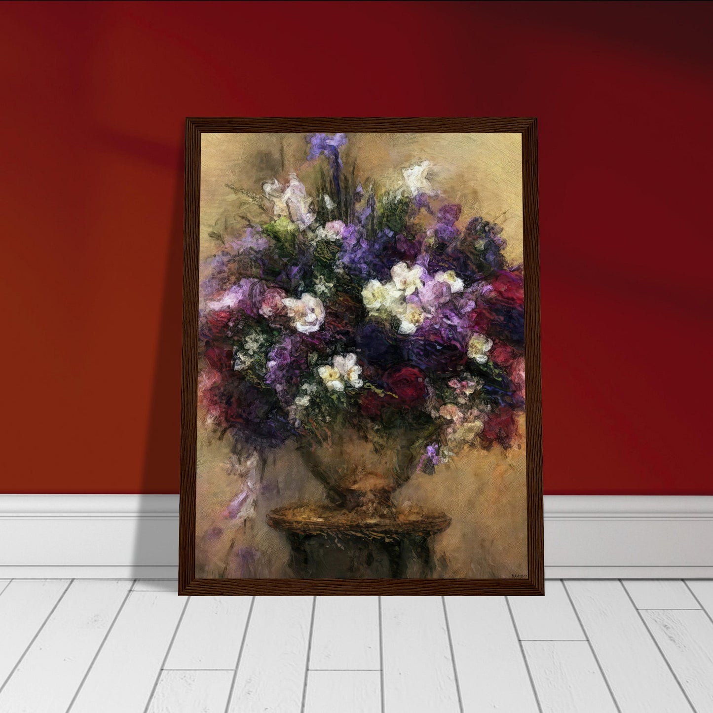 Flowers study 22, Museum-Quality Matte Paper Wooden Framed Poster