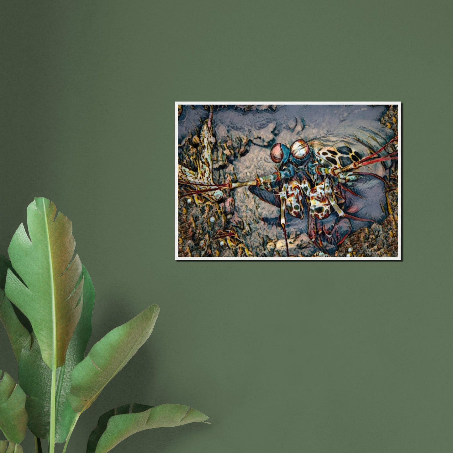 Mantis, Museum-Quality Matte Paper Wooden Framed Poster