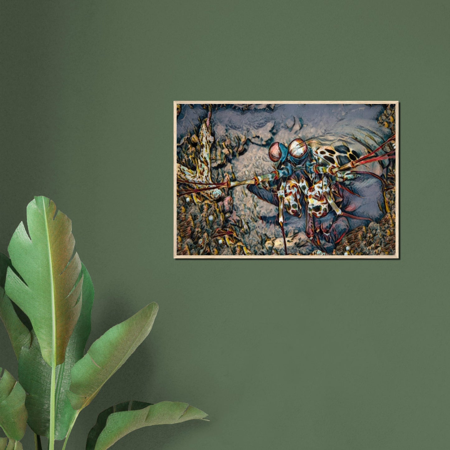 Mantis, Museum-Quality Matte Paper Wooden Framed Poster