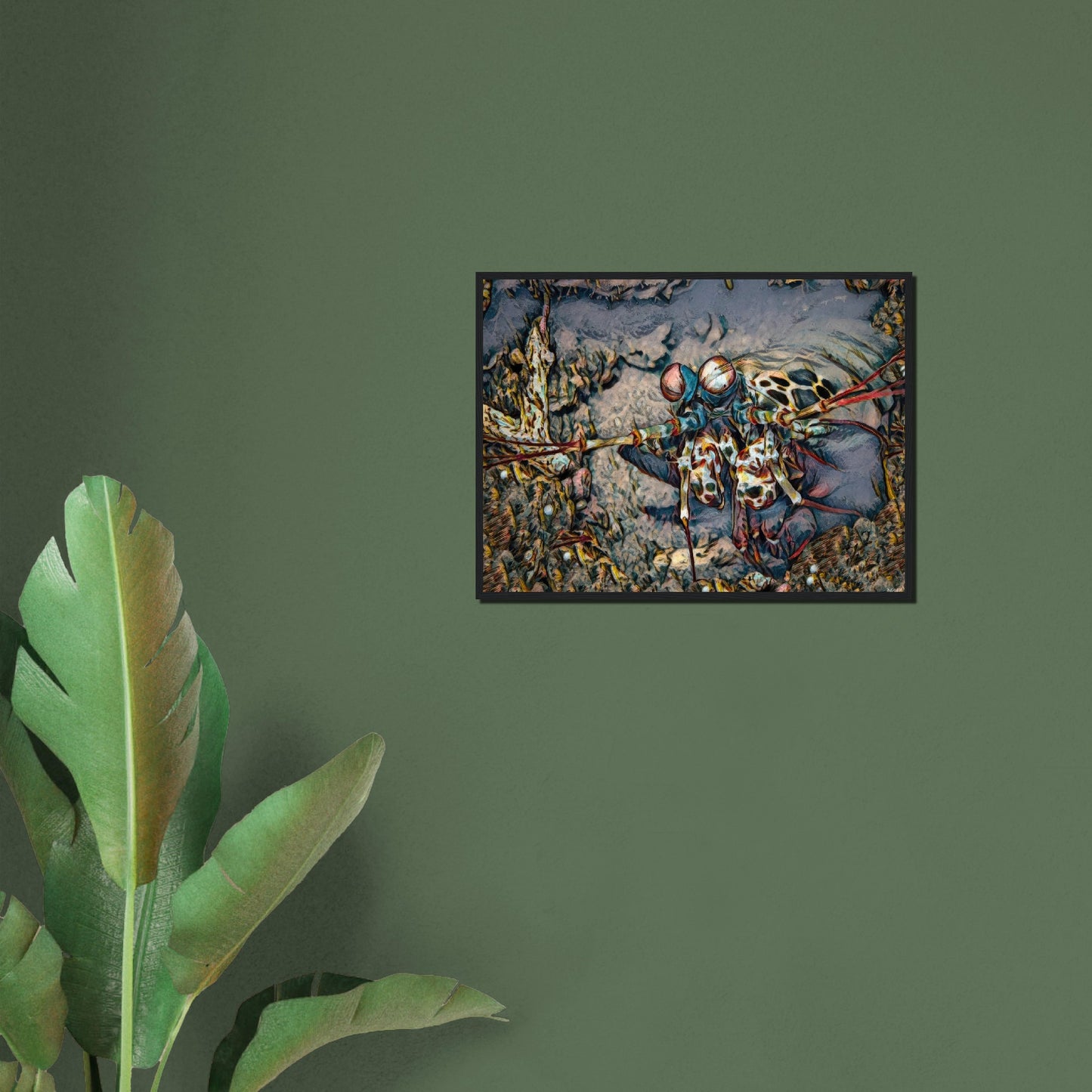 Mantis, Museum-Quality Matte Paper Wooden Framed Poster