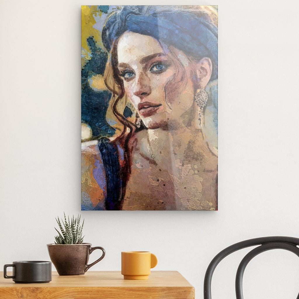 Kylie, Acrylic Glass on Metal