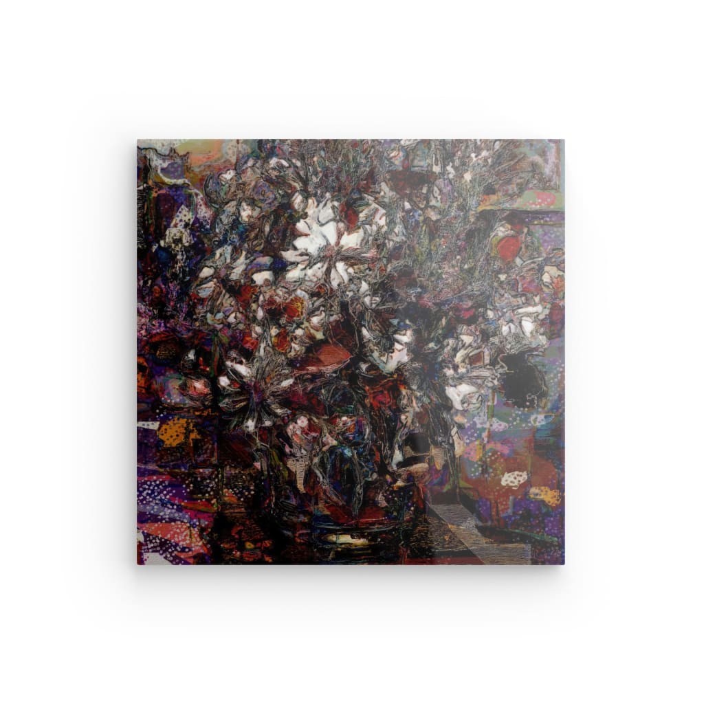 Flowers study 4, Acrylic Glass on Metal 100 x 100 cm