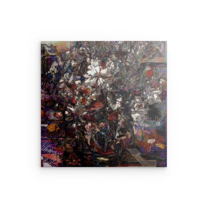 Flowers study 4, Metal 100 x 100 cm