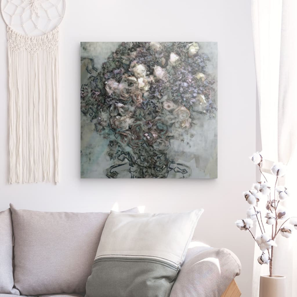 Flowers study 7, Acrylic Glass on Metal 100 x 100 cm