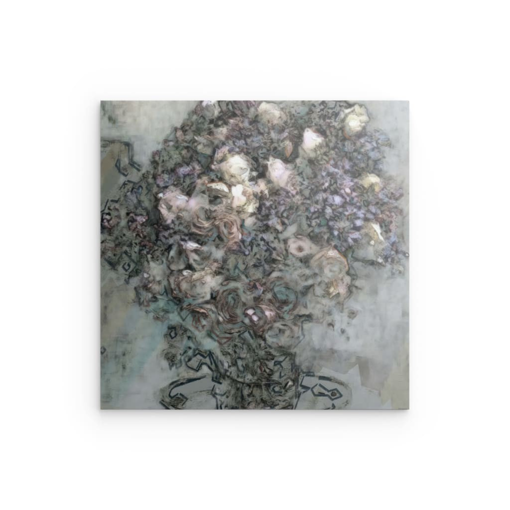 Flowers study 7, Metal 100 x 100 cm