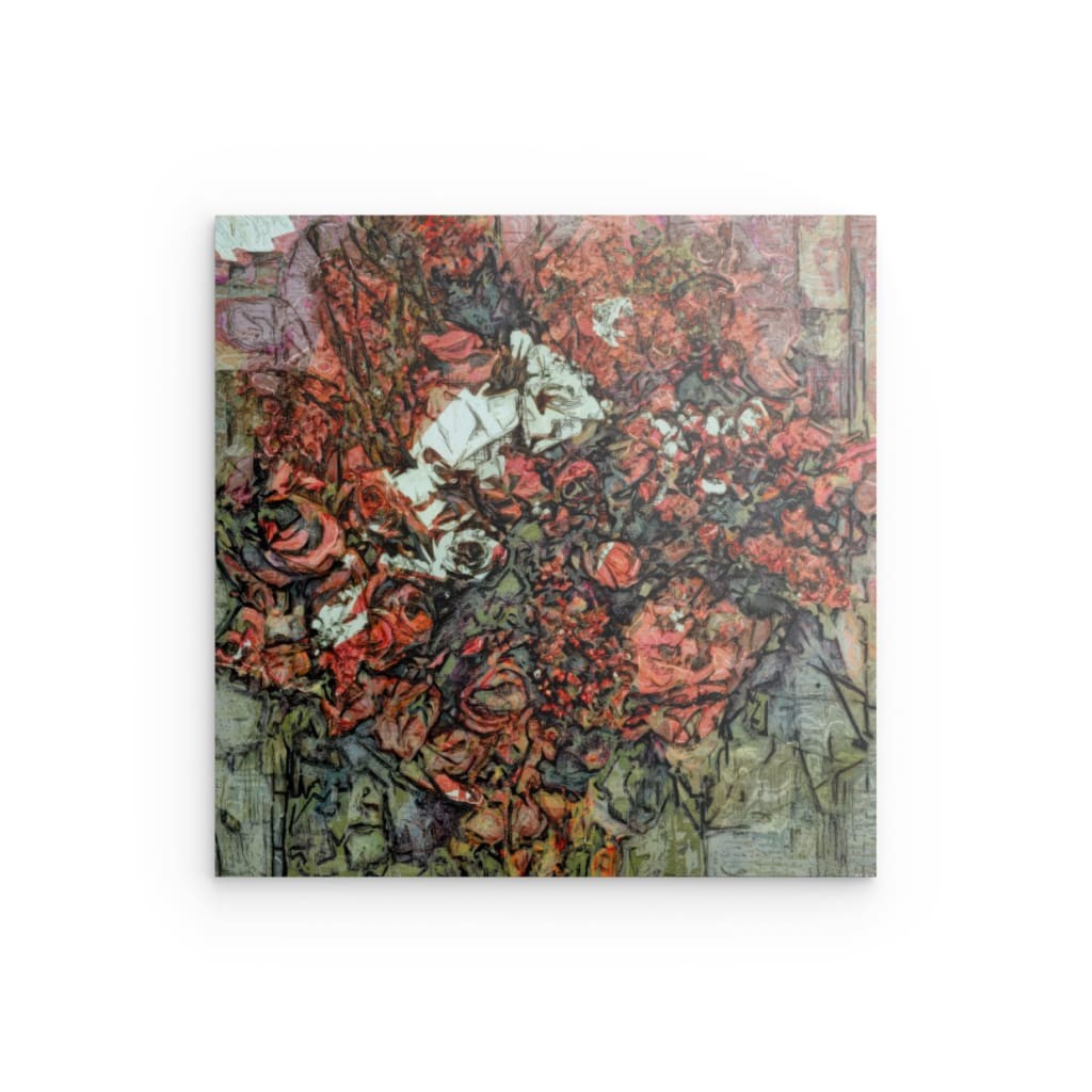 Flowers study 12, Metal 100 x 100 cm