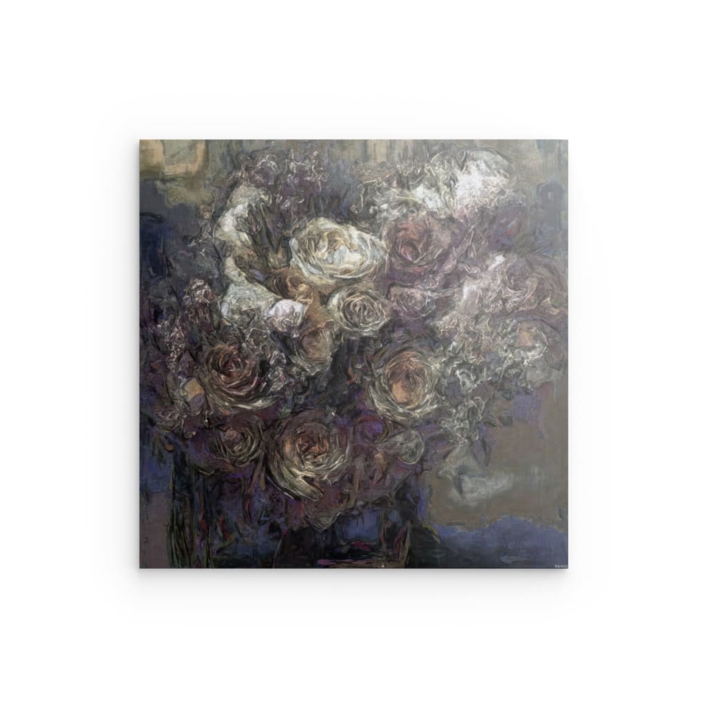 Flowers study 13, Metal 100 x 100 cm