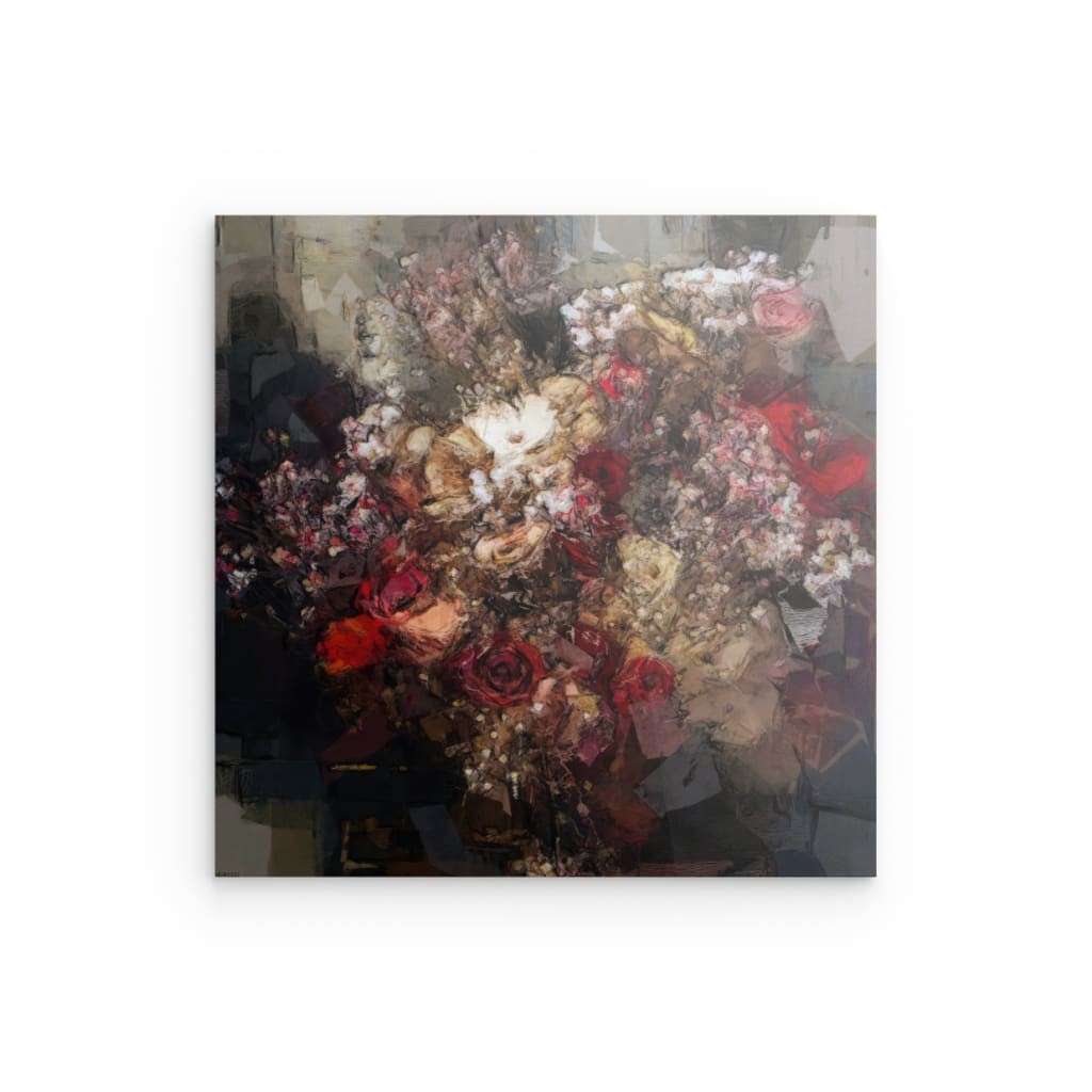 Flowers study 14, Metal 100 x 100 cm