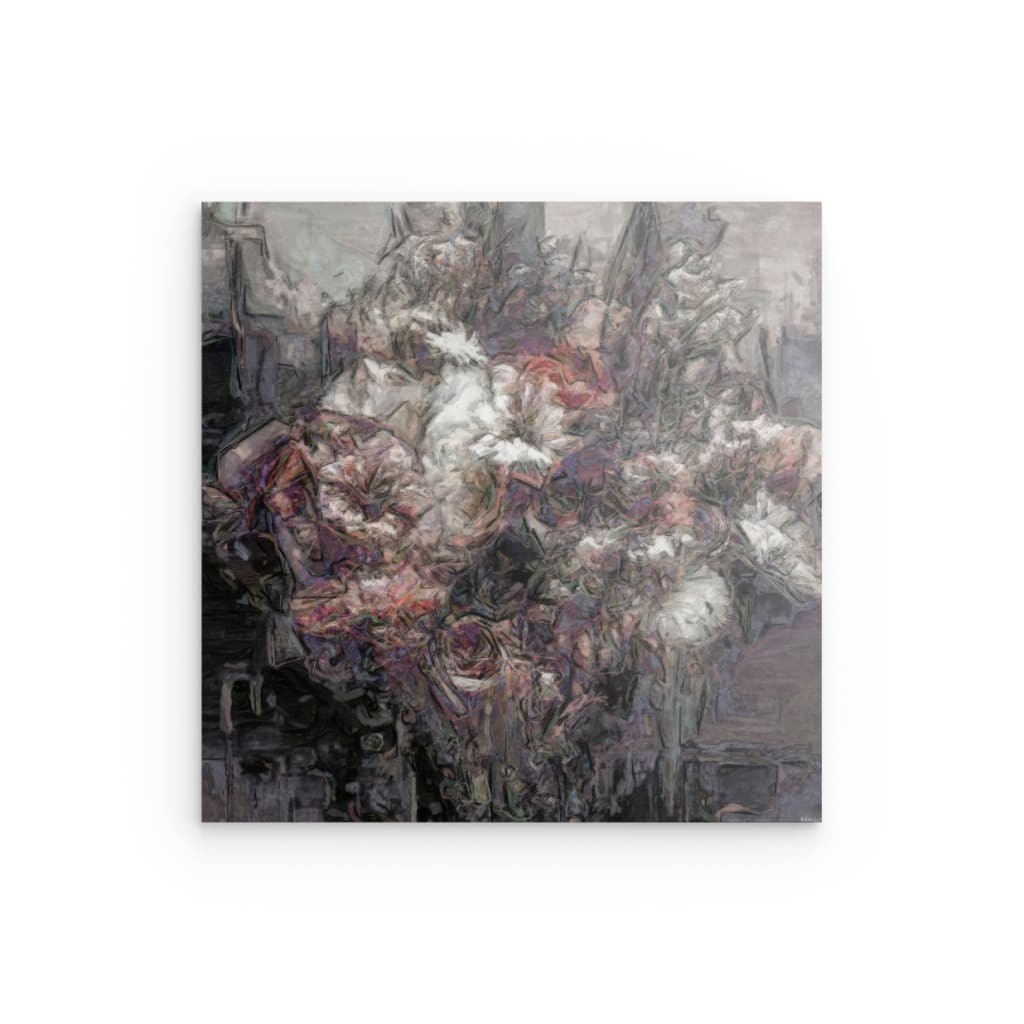 Flowers study 16, Metal 100 x 100 cm