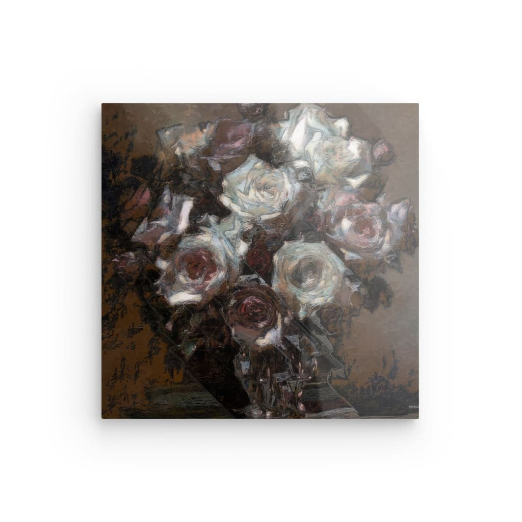 Flowers study 20, Acrylic Glass on Metal 100 x 100 cm