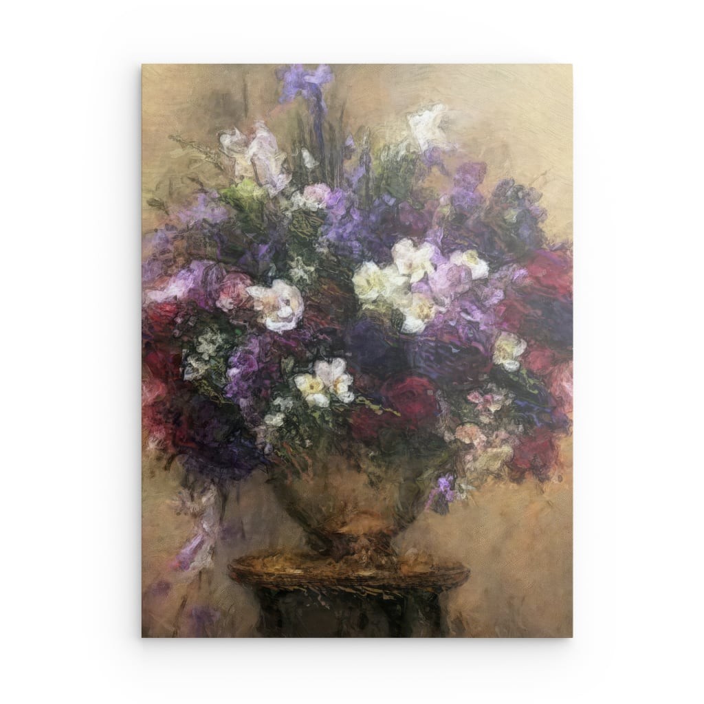Flowers study 22, Metal 40 x 30 cm